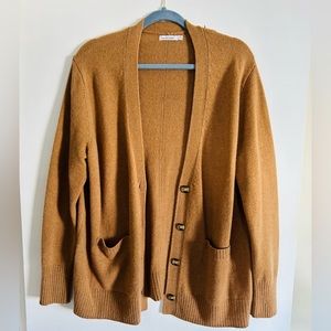 Unsubscribed cashmere boyfriend cardigan in tan